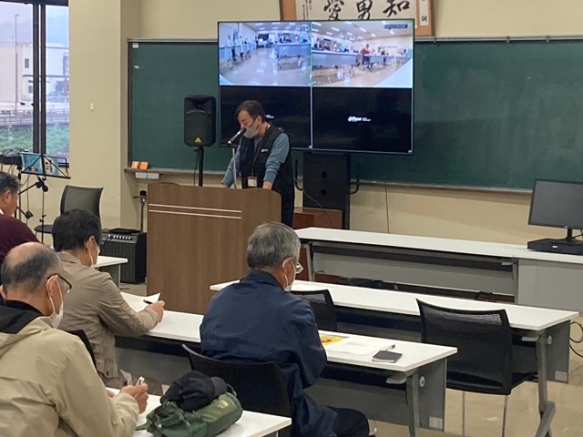 自治会研修会　防犯設備講演